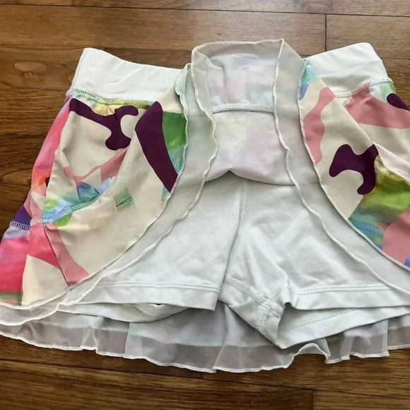 Sofibella Skirt Skort Colorful Watercolor Tie Dye Brushstrokes Women's Size XS - Picture 2 of 4